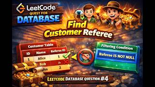 LeetCode SQL Question 4 (584) | Find Customer Referee | Quest for Database Series