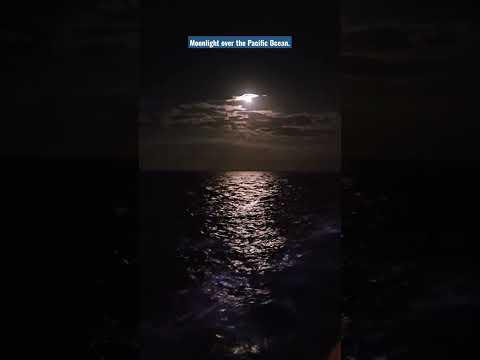 Moon rising over the Pacific Ocean. #beauty #nature #ocean #travel Video Thumbnail