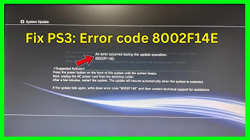 Fix PS3: Error code 8002F14E (An error occurred during the update operation)