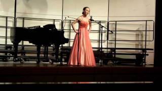 Hannah sings Taylor the Latte Boy at the FOHS POPS Concert