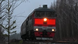 2Тэ116-1113 Секция А С Пригородным Поездом Чусовская - Кузино