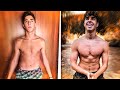 CAMBIO FISICO de DELGADO a FUERTE - ¿Cómo aumentar masa muscular? - LA TRANSFORMACIÓN DE MI HERMANO