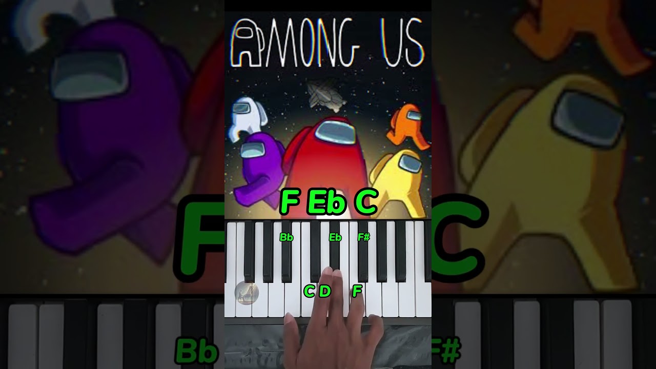 Among Us Easy piano tutorial #shorts #amongus