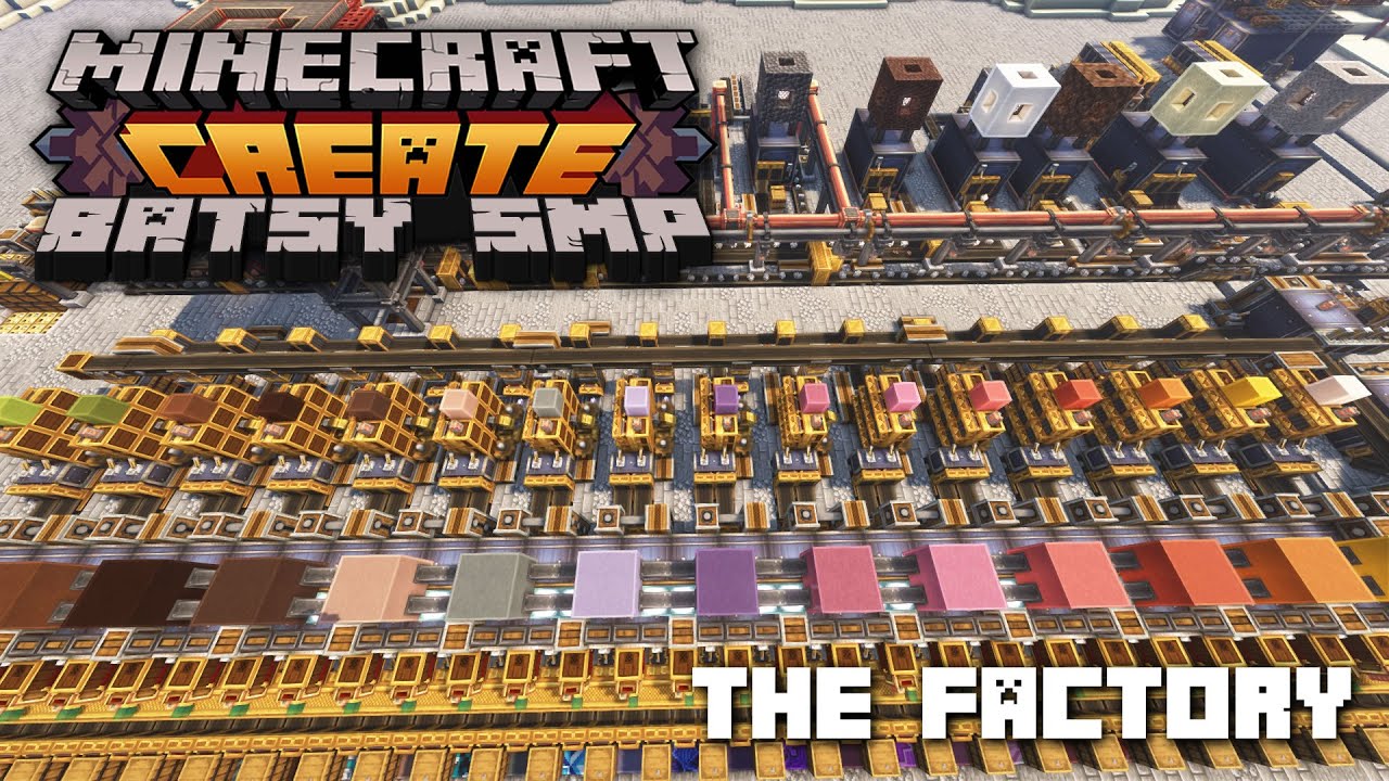 Batsy SMP - Ep3 - Building A Massive Factory! - YouTube