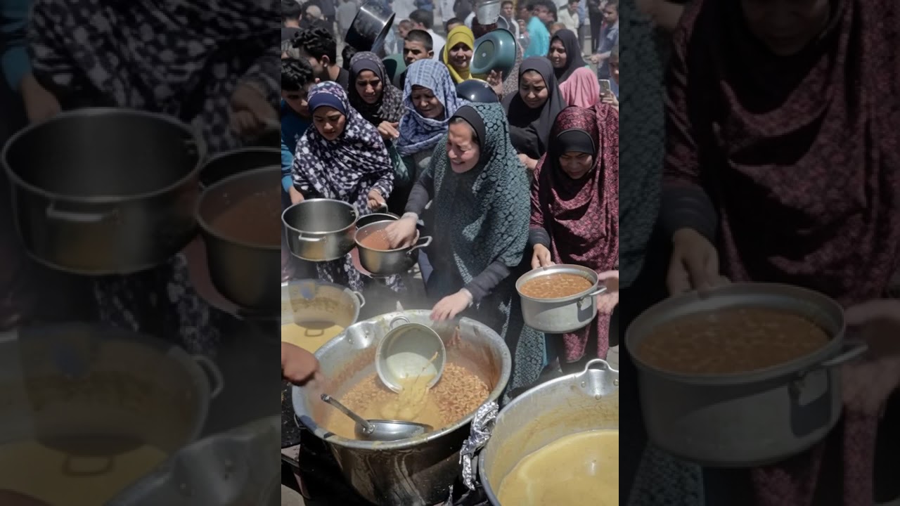 “Voices rise for bread, dignity, and survival. 🇵🇸”
