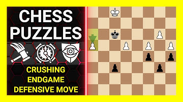 Chess Puzzles to Practice. Themes: Crushing, Endgame, Defensive move. Learn Chess
