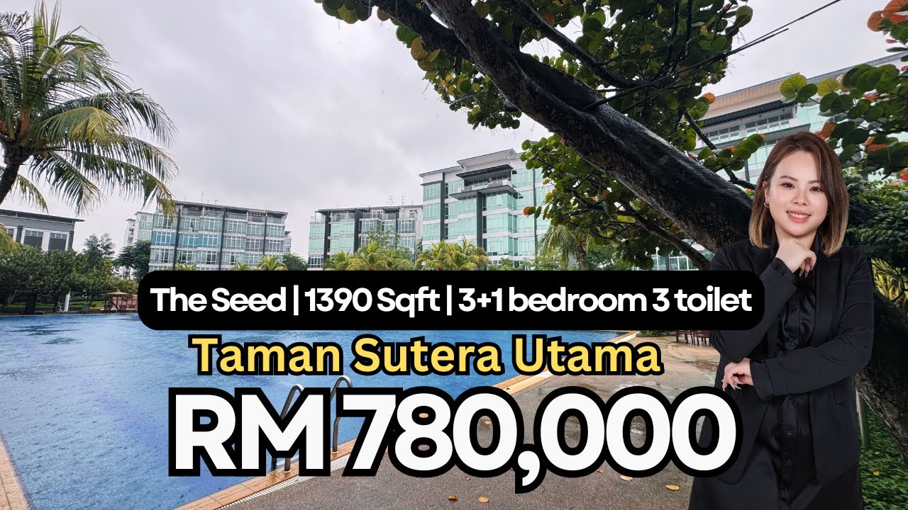 【JB property新山房地产】The Seed @ Taman Sutera Utama｜1390sqft 角头公寓｜3+1房｜城市景观｜RM780k