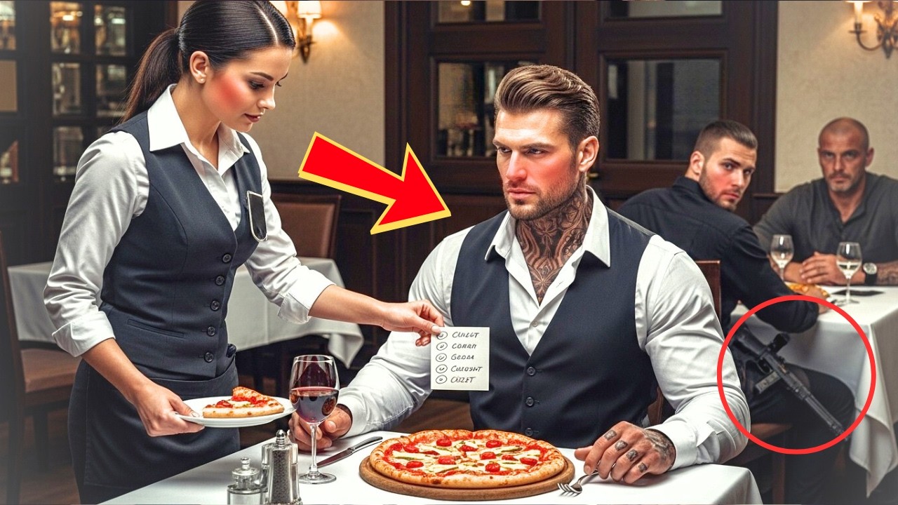 A garçonete circulou essas palavras no bilhete 