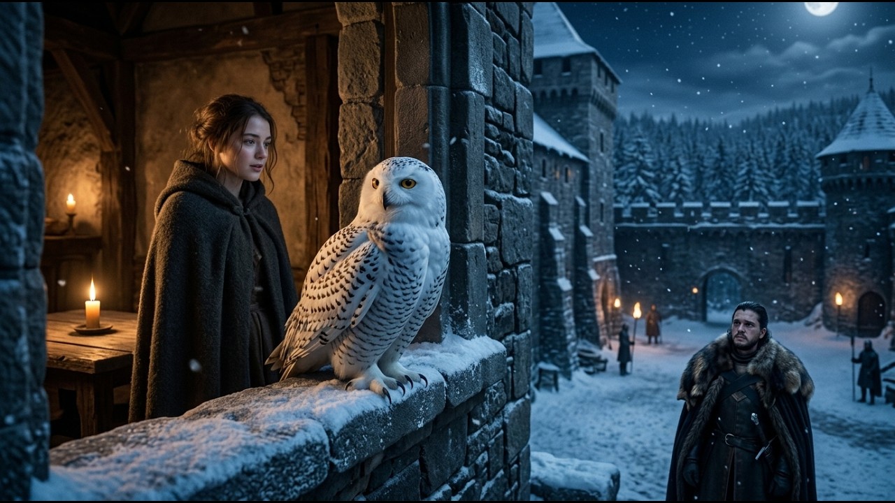 The Giant Snowy Owl Refused to Leave Her Window — Even the Alpha King Noticed