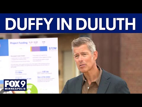 Sean Duffy tours Duluth airport, touts air traffic control funding [RAW]