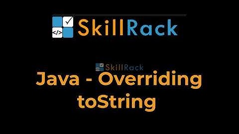 Overriding toString method in Java