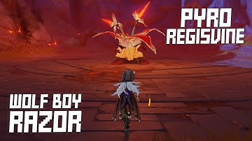 Pyro Regisvine Vs Lvl 40 Wolf Boy & Barbara - Genshin Impact [F2P]