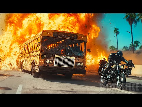 A MOTOCYCLE GANG RANDOMLY ATTACKS INNOCENT BUS PASSENGERS
