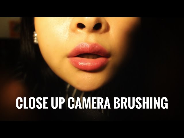 ASMR | Super close up mouth sounds with gentle camera brushing