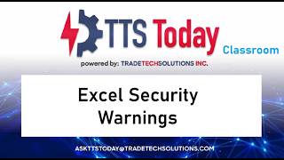 Excel Security Warning