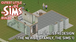 Giving the Newbie Family A Brutalist Home - The Sims 1 Longplay No Commentary