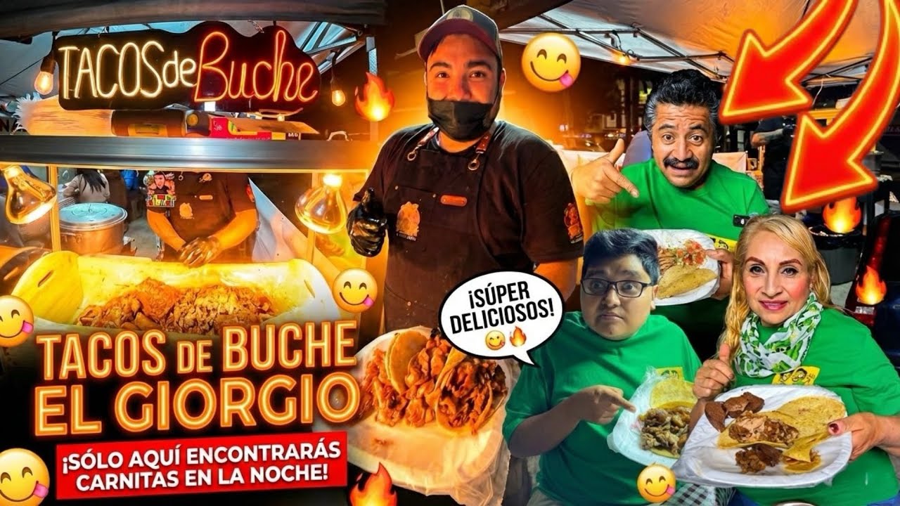 ¿Probé el MEJOR BUCHE de Morelia?😱🌮 | Los ÚNICOS que venden carnitas de NOCHE 🤤|rompimos la dieta 😥😔