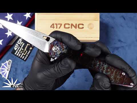 417CNC Acer , CMP154 Blade, Lightning Titanium Handle, Raw Finish Hardware And Clip