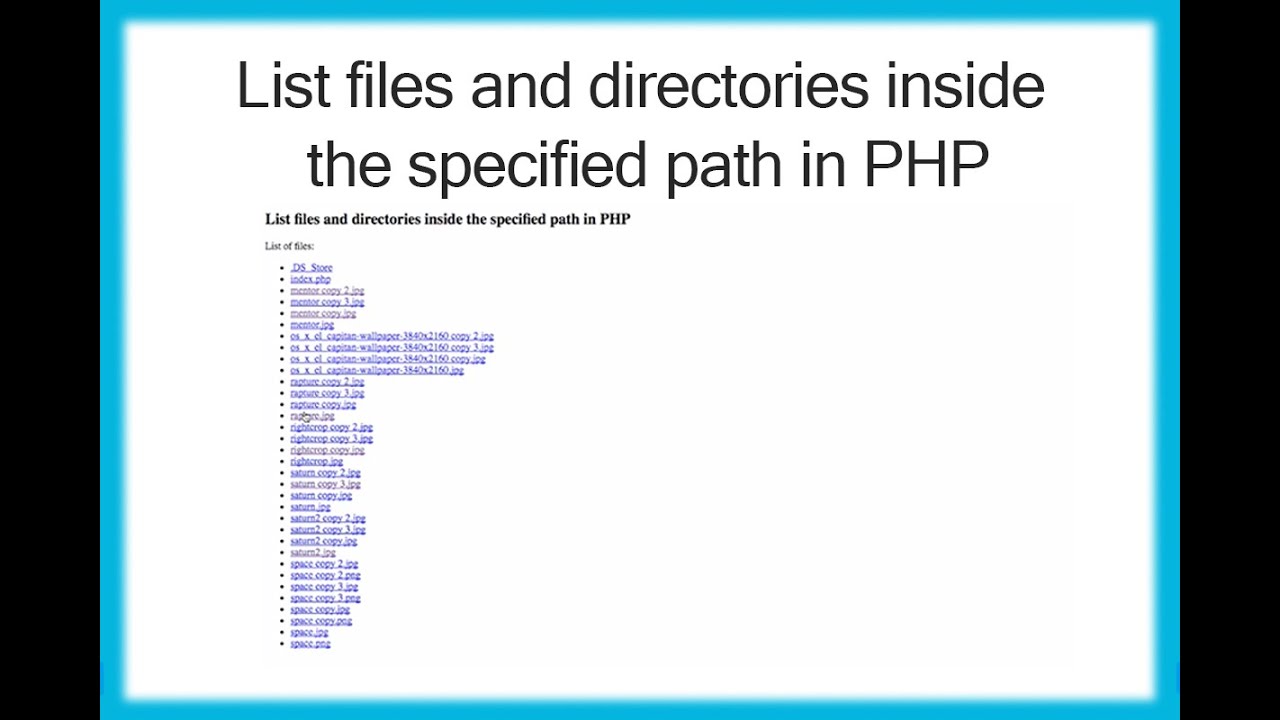 1 list php. Список php. Php каталог. Files and Directories in php. Files and Directories in php by Amharic.