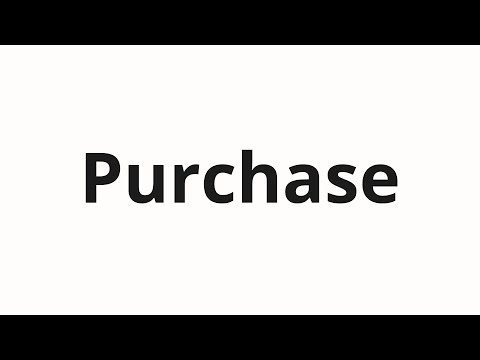 How to pronounce Purchase