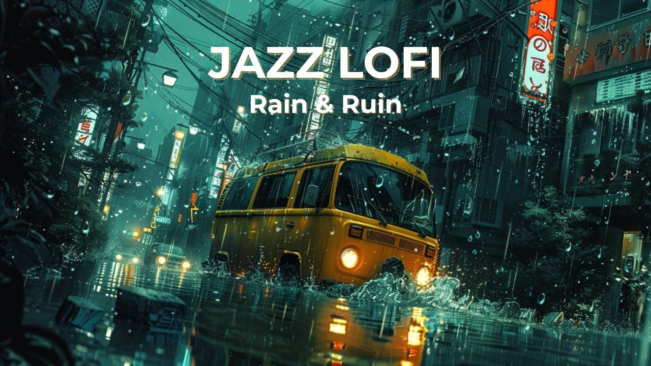 비 내리는 숲이 된 도시, 그 속에서 잠들기 🌧️ Jazzy Lofi Hip Hop & Rain ASMR