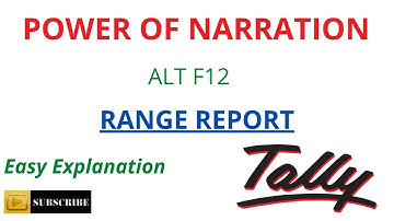 Tally Erp 9 Tips and Tricks | How To Use Narration In Tally Erp 9 | How To Use Range Report In Tally