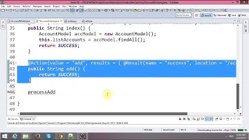 CRUD in Struts 2 Annotations