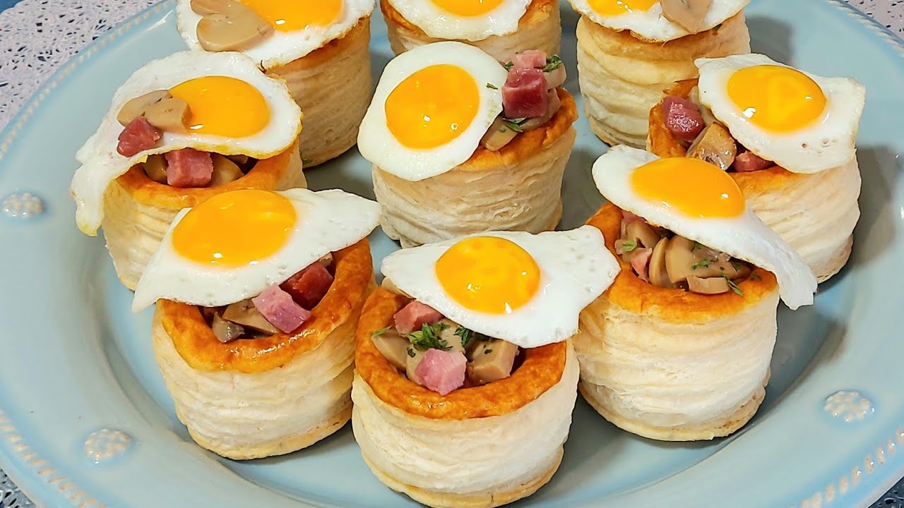 👑 HOJALDRES CON CHAMPIÑONES, JAMÓN Y HUEVOS DE CODORNIZ 🤩// BEATRIZ COCINA