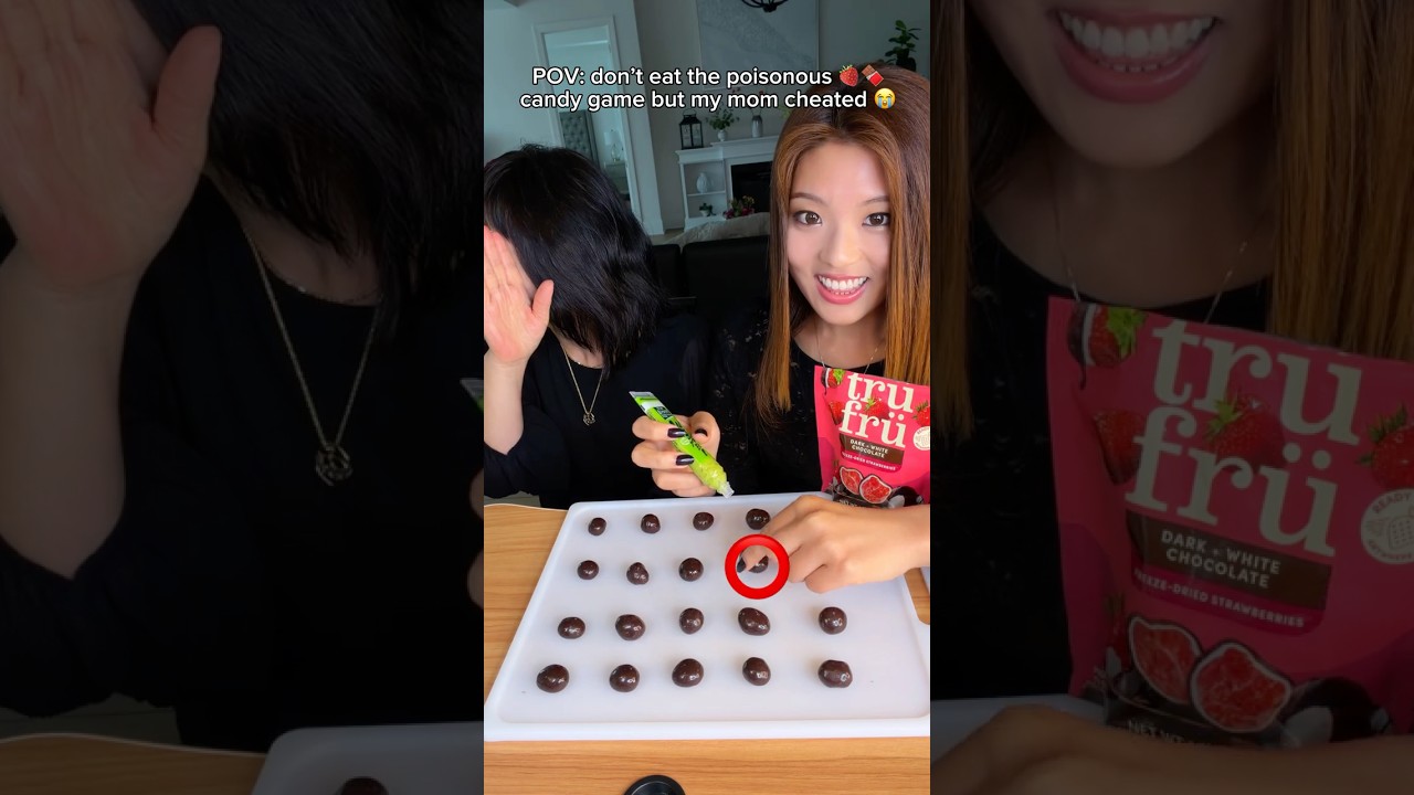 Poison candy challenge but my mom cheated… #trufrupartner #food #eating #challenge @trufruofficial