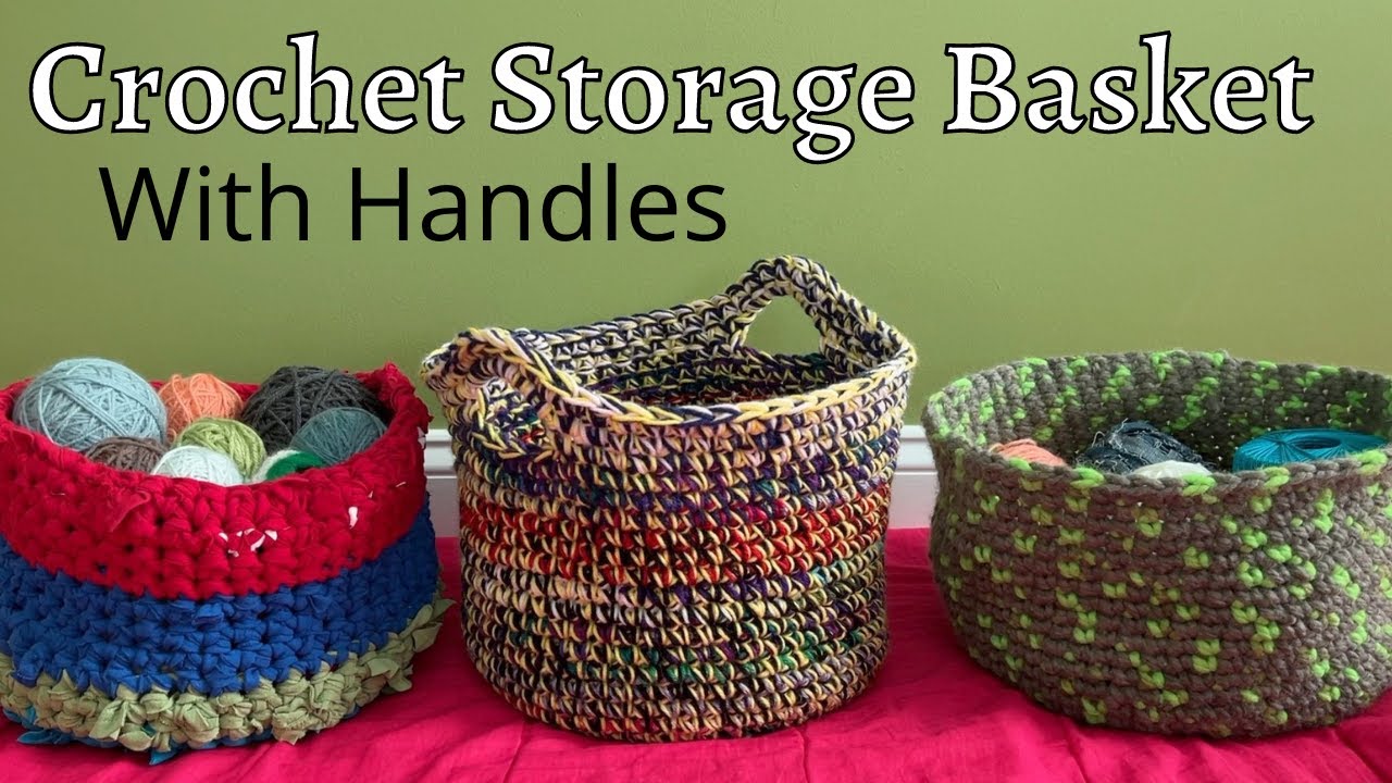 Crochet Storage Baskets, Storage Basket Set, Home Storage, Small