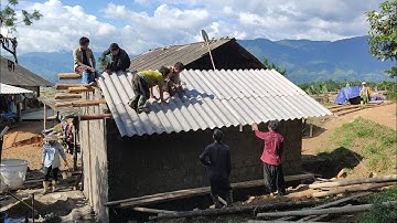 Nhà Anh Xá Lợp Bếp -Anh Chao Cấp Tốc Chở Vật Liệu Để Đổ Sân |Cói Lalin