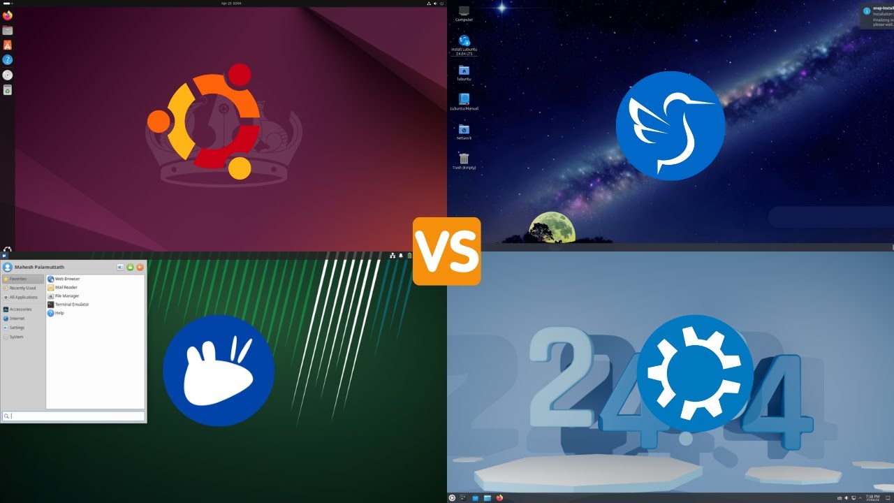 Ubuntu VS Kubuntu VS Xubuntu VS Lubuntu (24.04 LTS) | RAM Consumption ...
