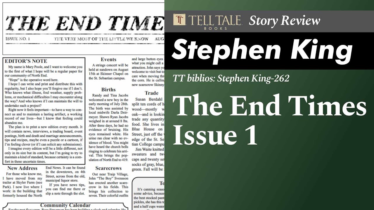 【新聞】FINAL  「FINAL TIMES ISSUE 1」 Stephen King 262: The End Times Issue 1 | Review - YouTube