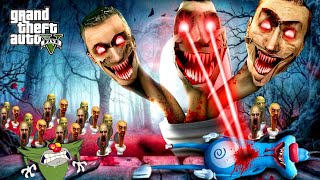 OGGY FOUND HORROR SKIBIDI TOILET ARMY IN GTA 5 || OGGY KILLED BY TOILET || PART-1