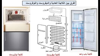 الفرق بين الثلاجة العادية والديفروست والنوفروست