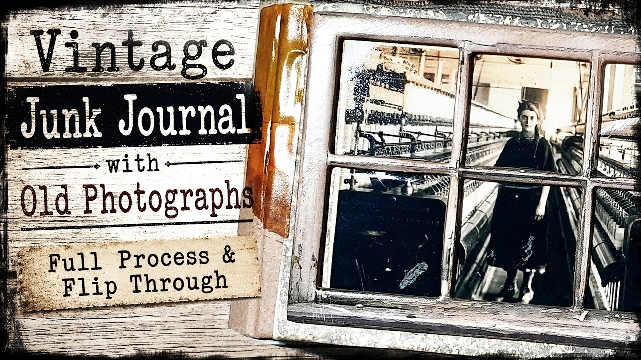 Vintage Junk Journal with Old Photographs | Full Process & Flip