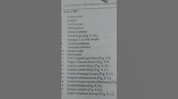 D&C SET INSTRUMENT NAME LIST
