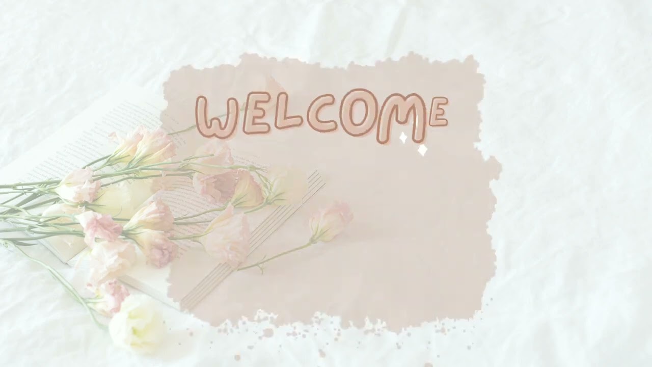 Free Cute Template Youtube Intro Aesthetic (flower/ pastel ver)