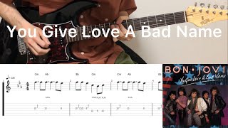 Download Lagu Bon Jovi - You Give Love A Bad Name (guitar cover with tabs \u0026 chords) MP3 Download Lagu Bon Jovi - You Give Love A Bad Name (guitar cover with tabs \u0026 chords) MP3