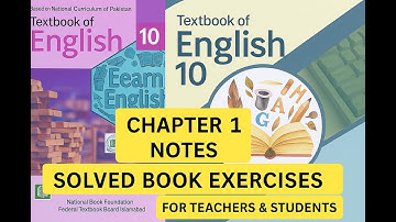 Class 10 Chapter 1 English Textbook 2025 | Solved Book Exercises | Federal Board 2025 | Grade 10 NBF