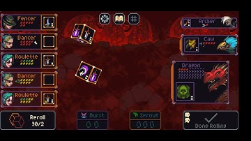 Slice and Dice: Final BOSS no damage/infinite re-rolls (Custom Party 5 same class)