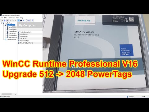 WinCC Runtime Professional V16: upgrade License Key 512 to 2048 PowerTags - P11