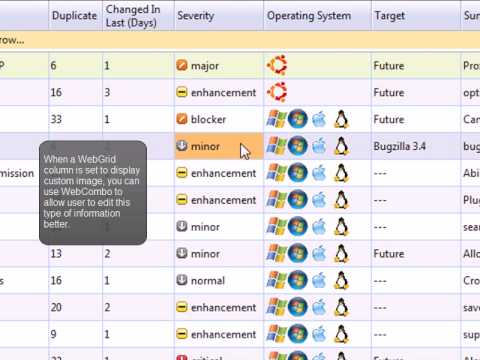 WebGrid - Integration WebCombo