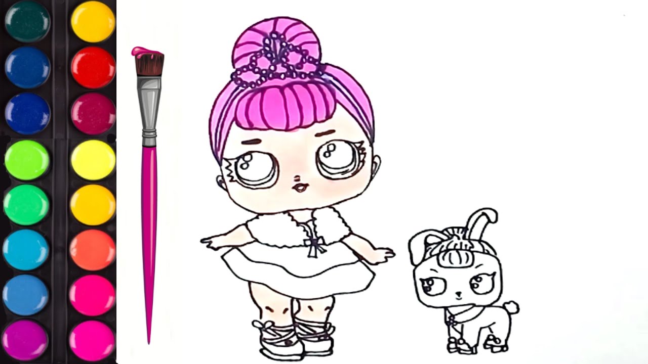 Как нарисовать куклу лол для начинающих видео уроки