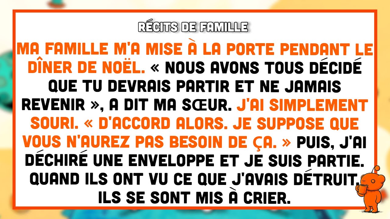« Tu devrais partir et ne jamais revenir », m'a dit ma famille pendant le dîner de Noël.