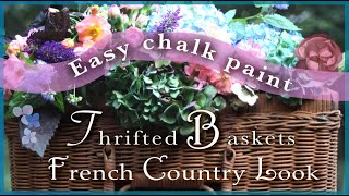 #ThriftFlip Matching Storage Baskets, French Country Look with Easy Chalk Paint, Money Saving Tips