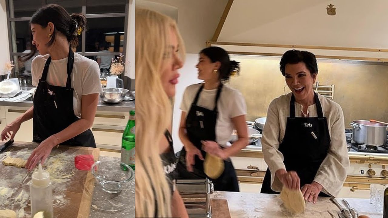 Kylie Jenner crafts pasta feast in Italian cooking class with Khloe and Kris on luxury Italy