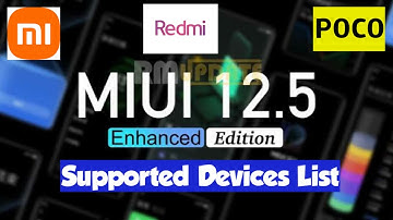 Xiaomi Miui 12.5 Enhanced Edition Update Supported Devices List | Additional Features Added