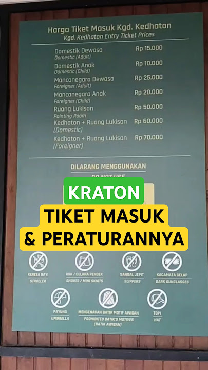 Tiket Masuk Kraton Yogyakarta // #short