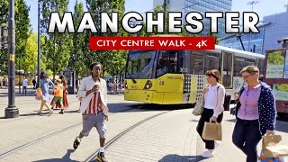 Manchester, England, United Kingdom  4K Walking Tour in Greater Manchester